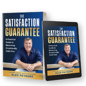 Amazon books, wall street journal, best seller, satisfaction guarantee, get your satisfaction,Satisfied Life with Alex Peykoff, rich on paper poor in life, permission slip, the deep return, private coaching, trusted advisor, business coach, multi billionaire, Niagara bottling, tim storey, ron browning, danica vorkapich pattron, david meltzer, 