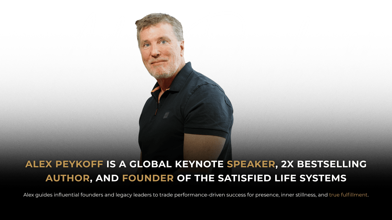 Alex Peykoff Alex Peykoff is a global keynote speaker, 2x bestselling author, and founder of the Satisfied Life Systems